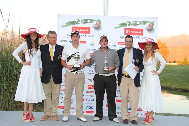 Premiación 2013 Guillermo Pereira Ganador Varones y Juan Pablo Urzua B. 2º lugar Gross